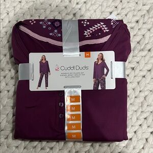 Cuddl Duds Women's Purple Pajama Set